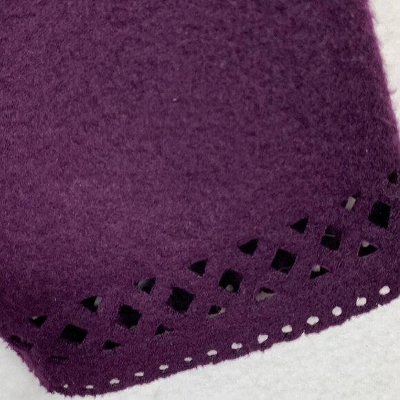 Cherokee Purple Cardigan Perforated Button Up Knit Sweater Size XL Soft Cozy Top - Picture 13 of 16